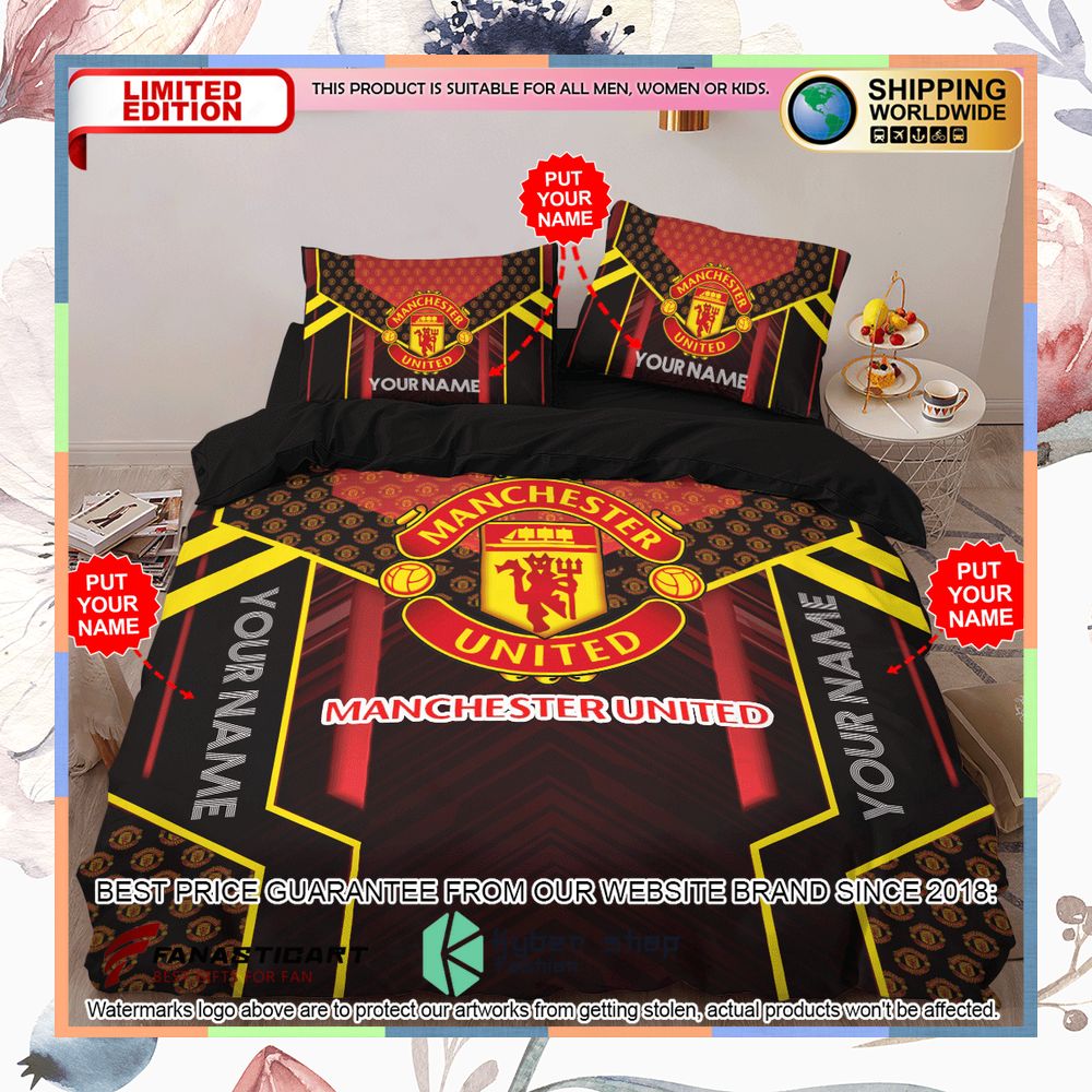 Personalized Manchester United Bedding Set 5 Personalized Manchester United Bedding Set word3