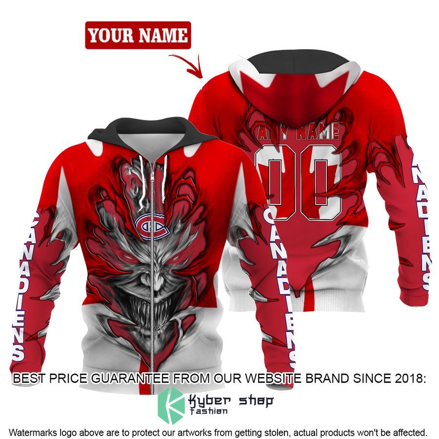 Personalized Montreal Canadiens Demon 3D Hoodie word1