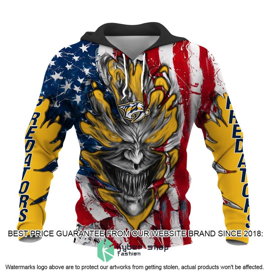 Personalized Nashville Predators Demon US Flag 3D Hoodie 4 Personalized Nashville Predators Demon US Flag 3D Hoodie word1