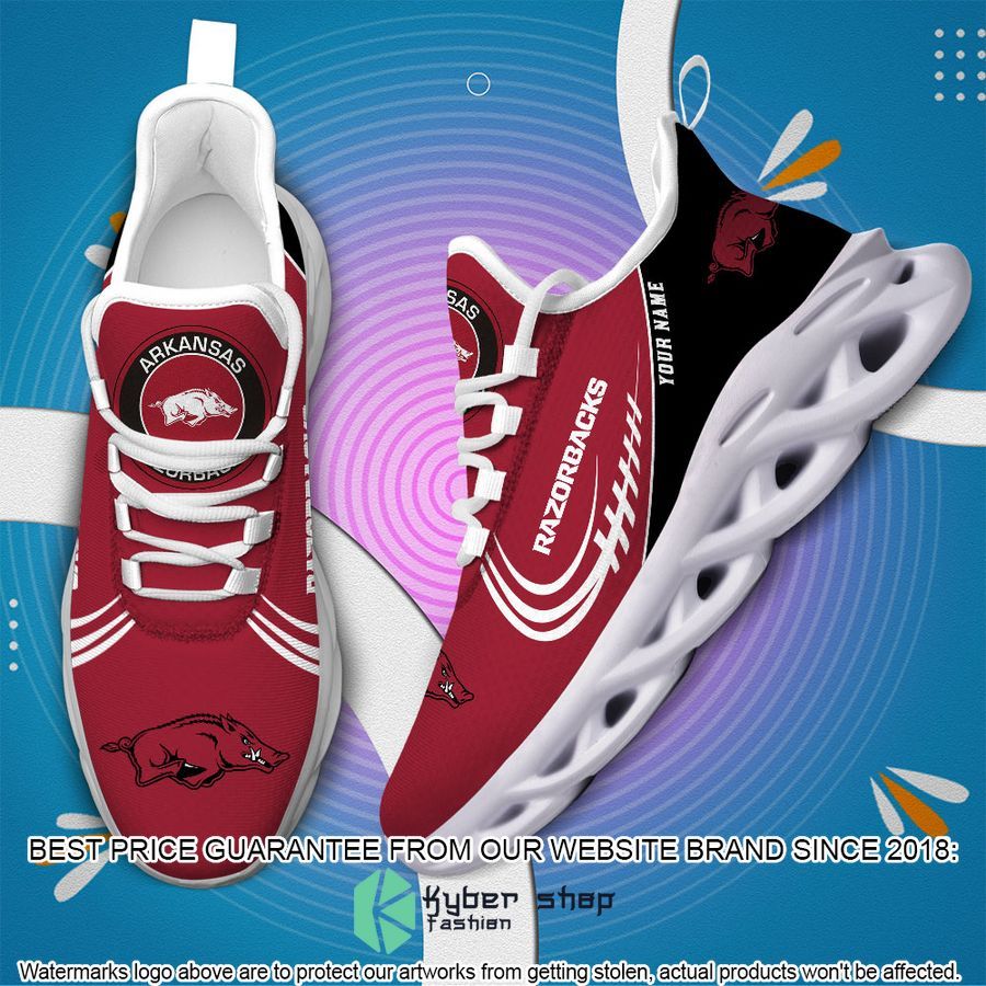 Personalized NCAA Teams Arkansas Razorbacks Max Soul Shoes 4 Personalized NCAA Teams Arkansas Razorbacks Max Soul Shoes word2