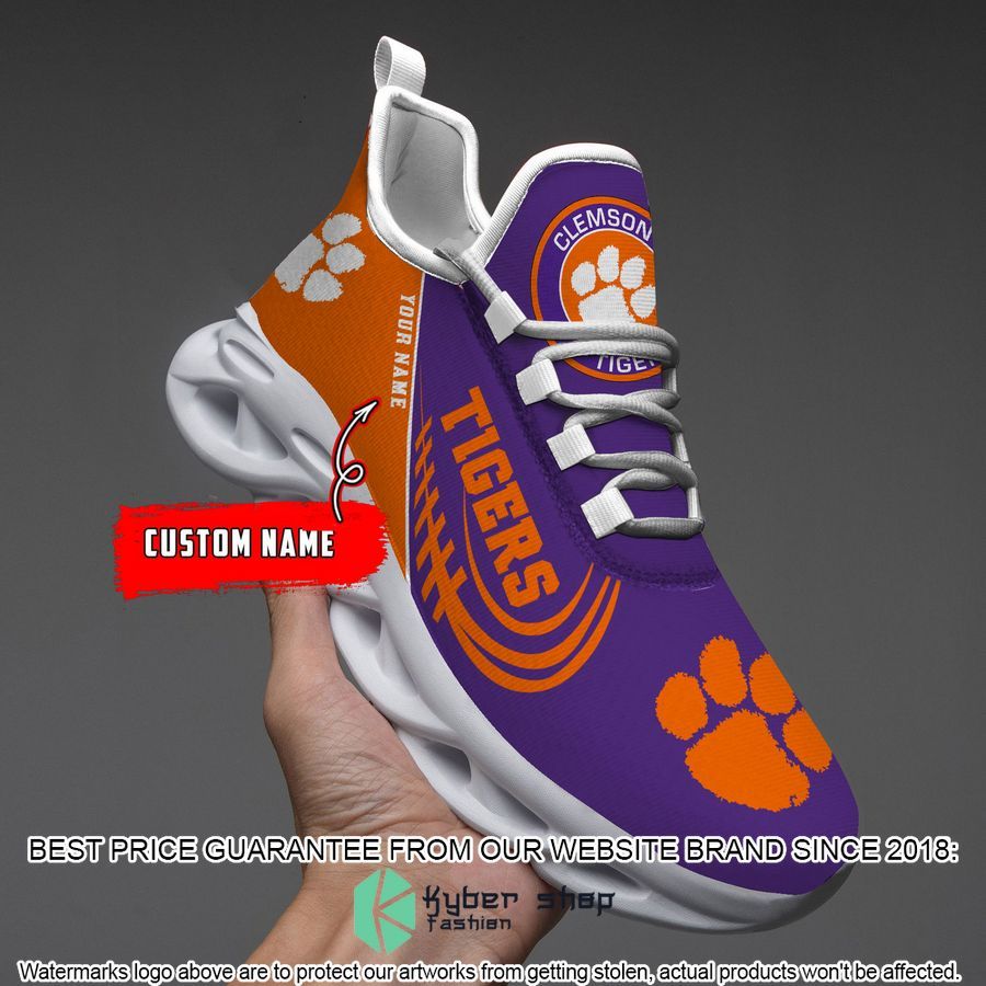Personalized NCAA Teams Clemson Tigers Max Soul Shoes
