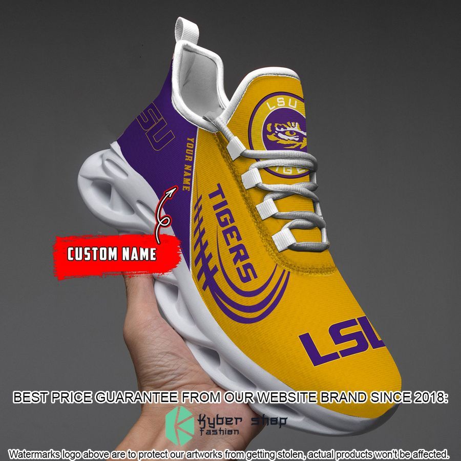 Personalized NCAA Teams LSU Tigers Max Soul Shoes