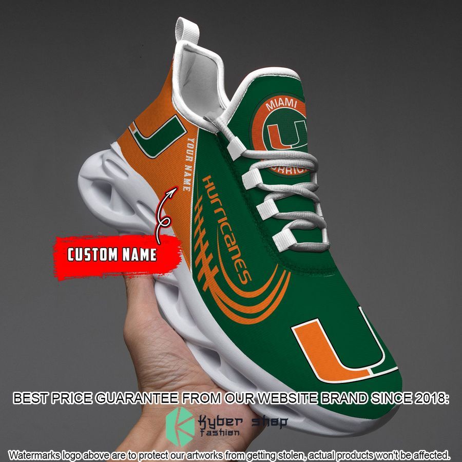 Personalized NCAA Teams Miami Hurricanes Max Soul Shoes