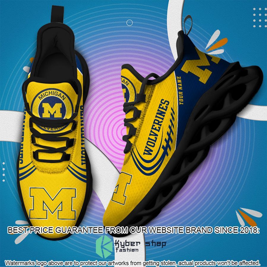 Personalized NCAA Teams Michigan Wolverines Max Soul Shoes 3 Personalized NCAA Teams Michigan Wolverines Max Soul Shoes word3