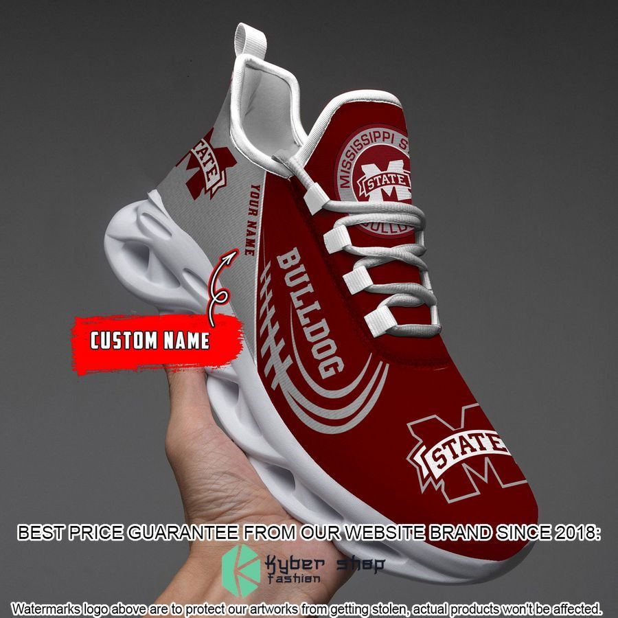 Personalized NCAA Teams Mississippi State Bulldogs Max Soul Shoes word3