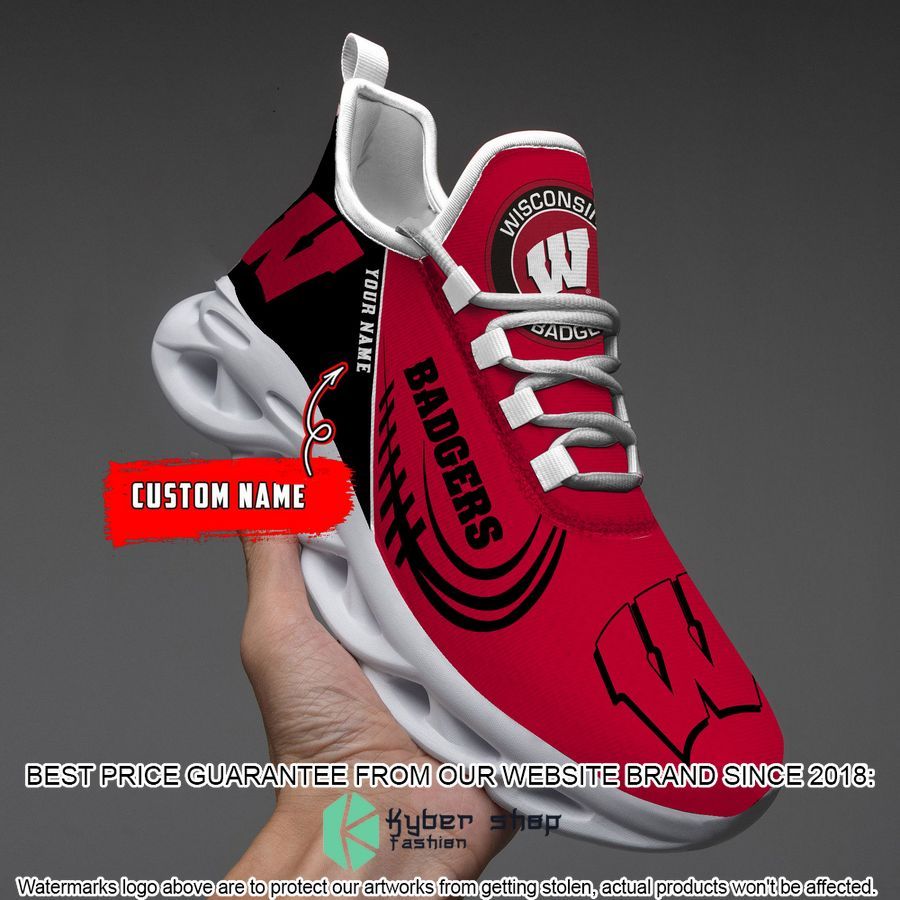 Personalized NCAA Teams Wisconsin Badgers Max Soul Shoes