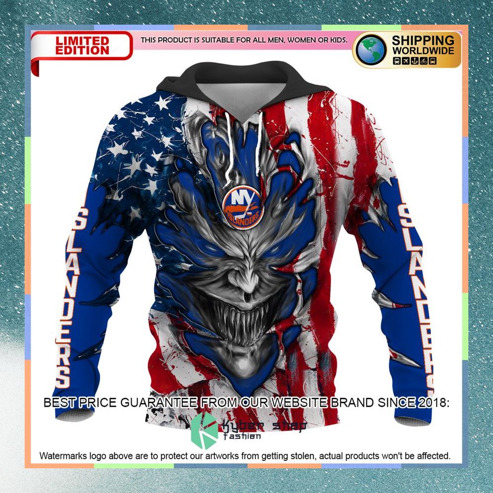 Personalized New York Islanders Demon US Flag 3D Hoodie 8 Personalized New York Islanders Demon US Flag 3D Hoodie word2