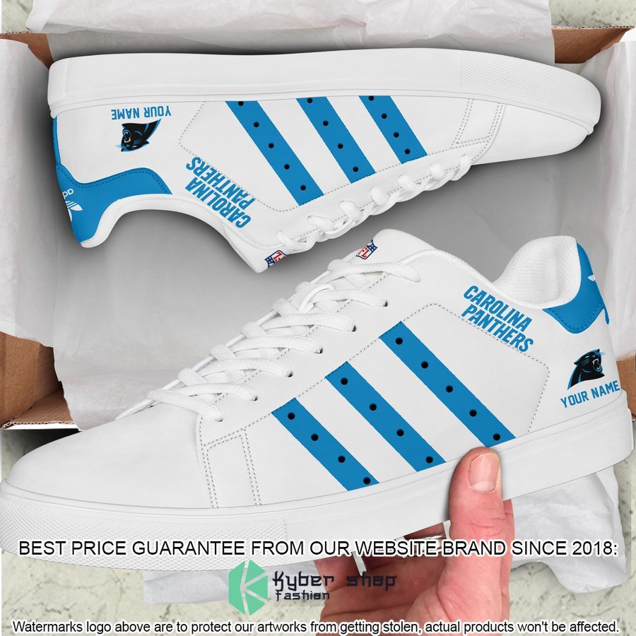 Personalized NFL Carolina Panthers Stan Smith Shoes word3