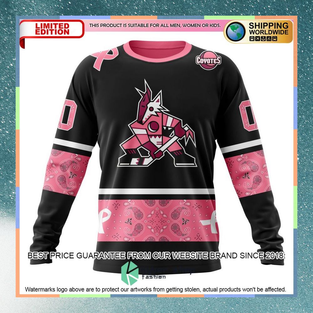 Personalized NHL Arizona Coyotes Design In Classic Style With Paisley! We Wear Pink Breast Cancer Shirt, Hoodie 6 Personalized NHL Arizona Coyotes Design In Classic Style With Paisley! We Wear Pink Breast Cancer Shirt, Hoodie word1