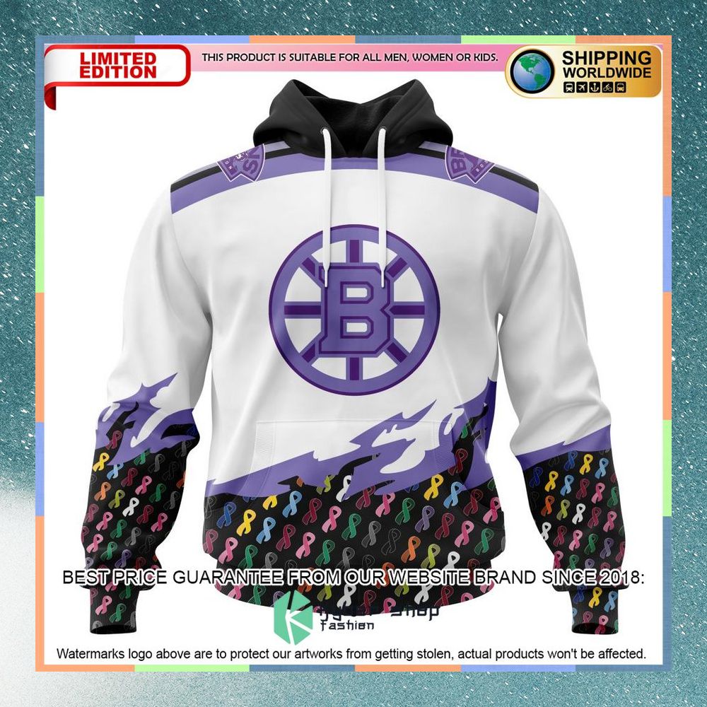 Personalized NHL Boston Bruins In October We Stand Together We Can Beat Cancer Shirt, Hoodie