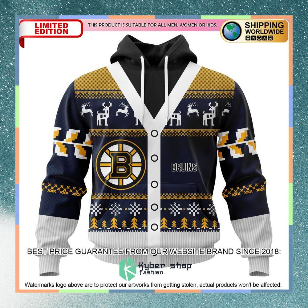Personalized NHL Boston Bruins Sweater For Chrismas Season Shirt, Hoodie