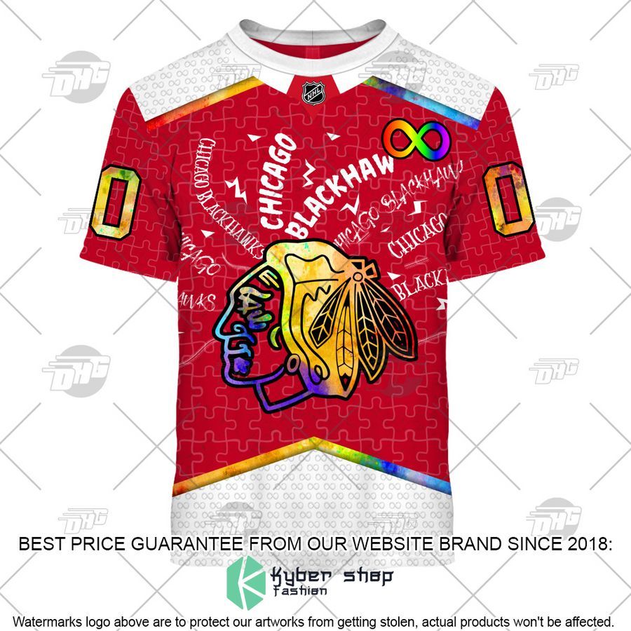 Personalized NHL Chicago Blackhawks Autism 3D Shirt, Hoodie 4 Personalized NHL Chicago Blackhawks Autism 3D Shirt, Hoodie word3