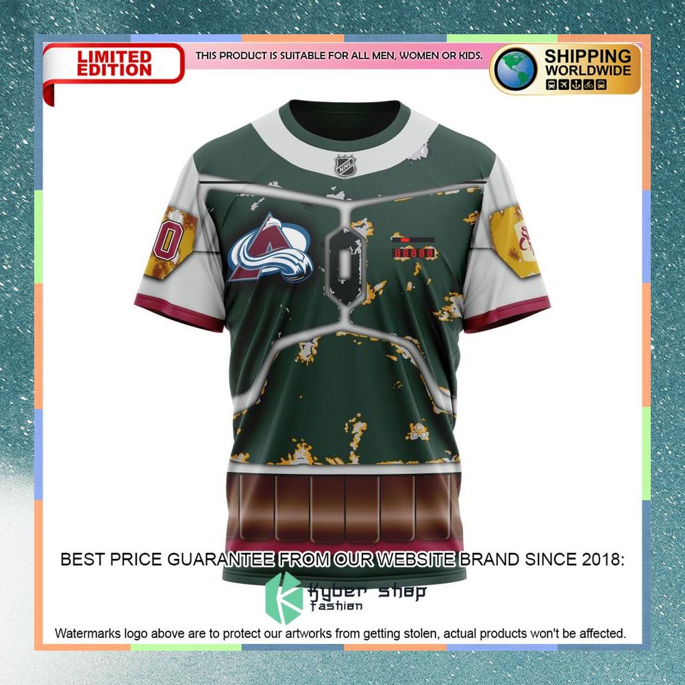 Personalized NHL Colorado Avalanche X Boba Fett'S Armor Design For Star Wars Fourth Of July Shirt, Hoodie 8 Personalized NHL Colorado Avalanche X Boba Fett'S Armor Design For Star Wars Fourth Of July Shirt, Hoodie word3
