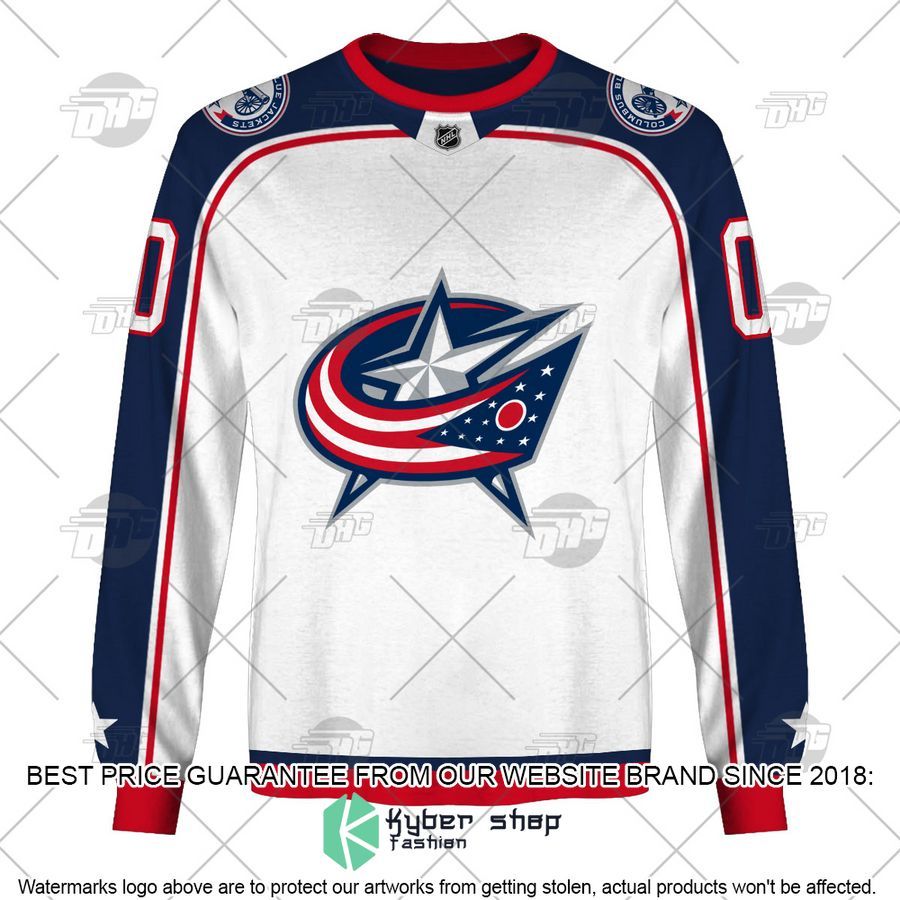 Personalized NHL Columbus Blue Jackets 2022 Fanatics Branded White Away 3D Shirt, Hoodie 5 Personalized NHL Columbus Blue Jackets 2022 Fanatics Branded White Away 3D Shirt, Hoodie word2