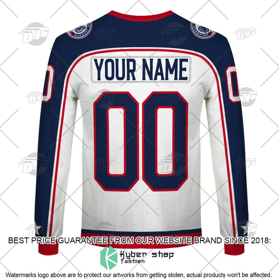 Personalized NHL Columbus Blue Jackets 2022 Fanatics Branded White Away 3D Shirt, Hoodie 9 Personalized NHL Columbus Blue Jackets 2022 Fanatics Branded White Away 3D Shirt, Hoodie word2