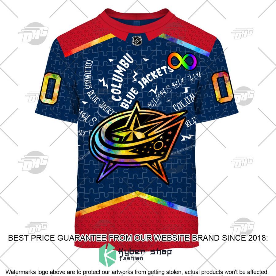 Personalized NHL Columbus Blue Jackets Autism 3D Shirt, Hoodie 4 Personalized NHL Columbus Blue Jackets Autism 3D Shirt, Hoodie word1