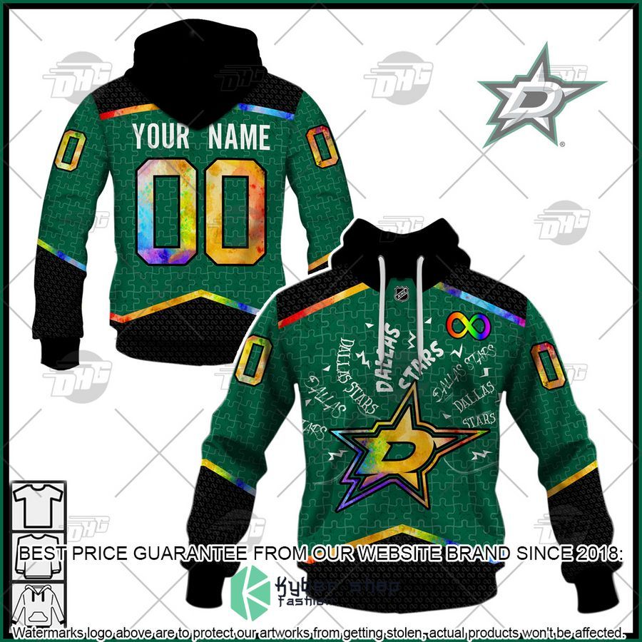 Personalized NHL Dallas Stars Autism 3D Shirt, Hoodie