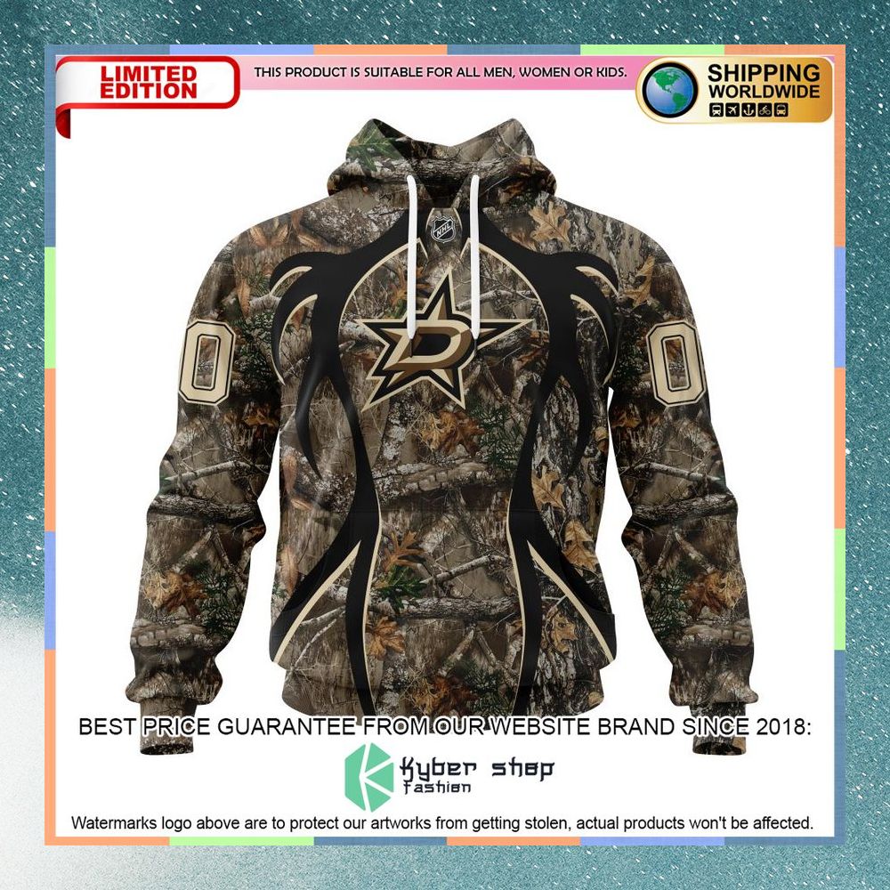 Personalized NHL Dallas Stars Hunting Realtree Camo Shirt, Hoodie
