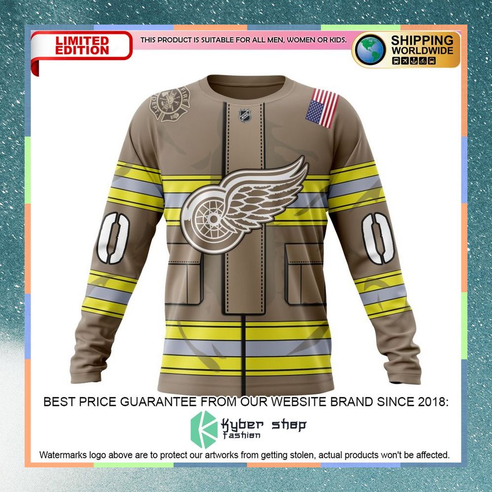 Personalized NHL Detroit Red Wings Honor Firefighter As Hero Of The Game Shirt, Hoodie 6 Personalized NHL Detroit Red Wings Honor Firefighter As Hero Of The Game Shirt, Hoodie word3