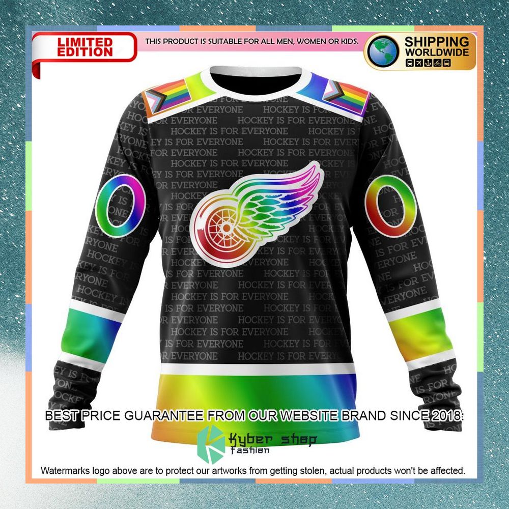 Personalized NHL Detroit Red Wings Pride Design Hockey Is For Everyone Shirt, Hoodie 6 Personalized NHL Detroit Red Wings Pride Design Hockey Is For Everyone Shirt, Hoodie word1