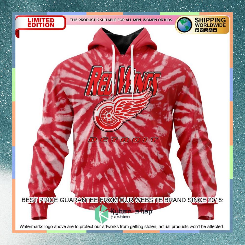 Personalized NHL Detroit Red Wings Retro Vintage Tie Dye Shirt, Hoodie