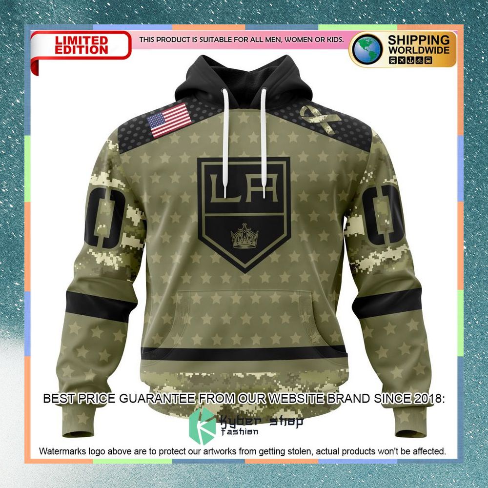 Personalized NHL Los Angeles Kings Camo Military Appreciation Shirt, Hoodie