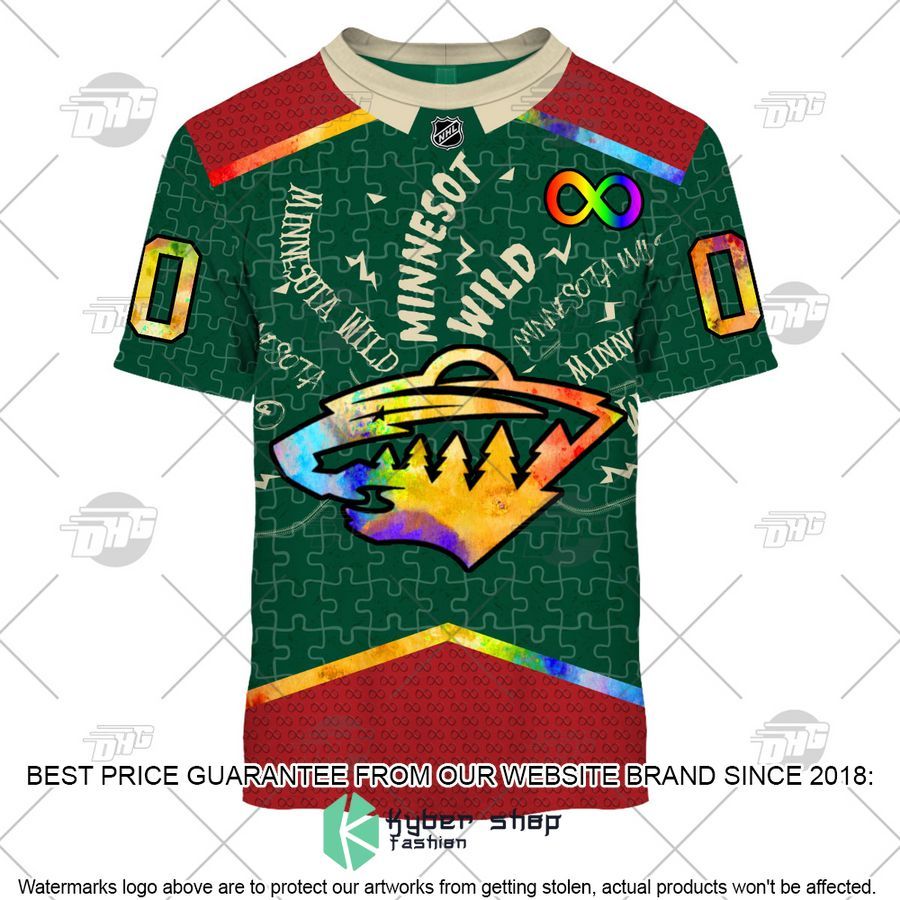 Personalized NHL Minnesota Wild Autism 3D Shirt, Hoodie 4 Personalized NHL Minnesota Wild Autism 3D Shirt, Hoodie word1
