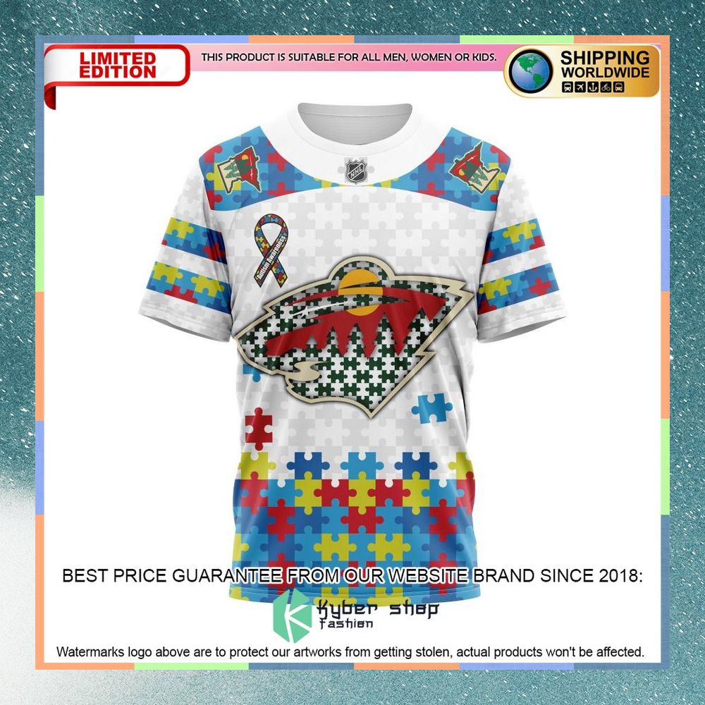 Personalized NHL Minnesota Wild Autism Awareness Shirt, Hoodie 8 Personalized NHL Minnesota Wild Autism Awareness Shirt, Hoodie word2