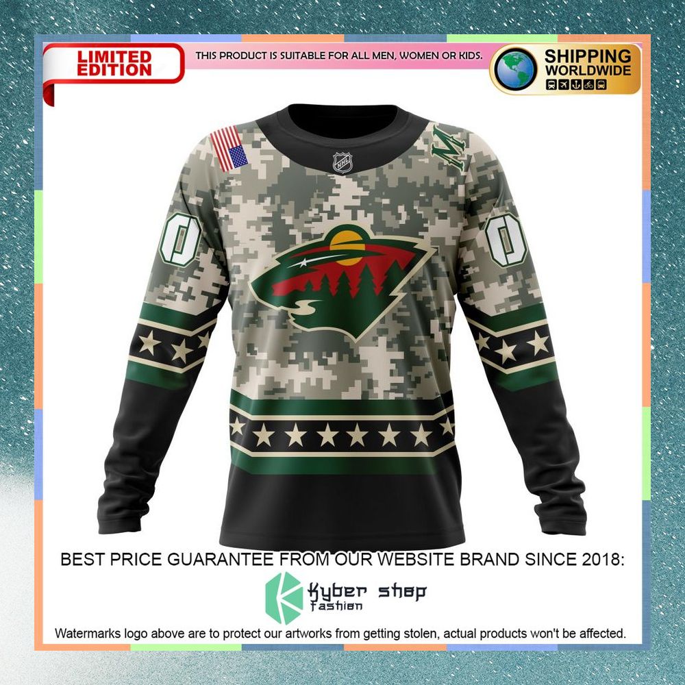 Personalized NHL Minnesota Wild Honor Military Camo Shirt, Hoodie 6 Personalized NHL Minnesota Wild Honor Military Camo Shirt, Hoodie word3