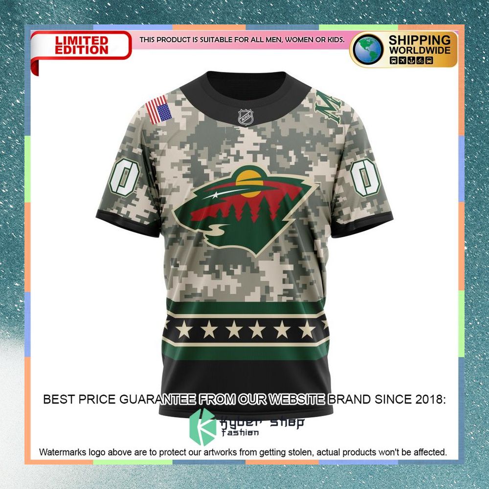 Personalized NHL Minnesota Wild Honor Military Camo Shirt, Hoodie 8 Personalized NHL Minnesota Wild Honor Military Camo Shirt, Hoodie word3