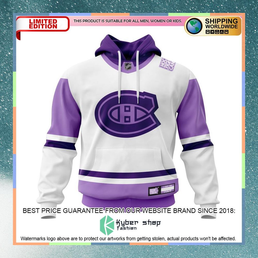 Personalized NHL Montreal Canadiens 2021 Fights Cancer Shirt, Hoodie