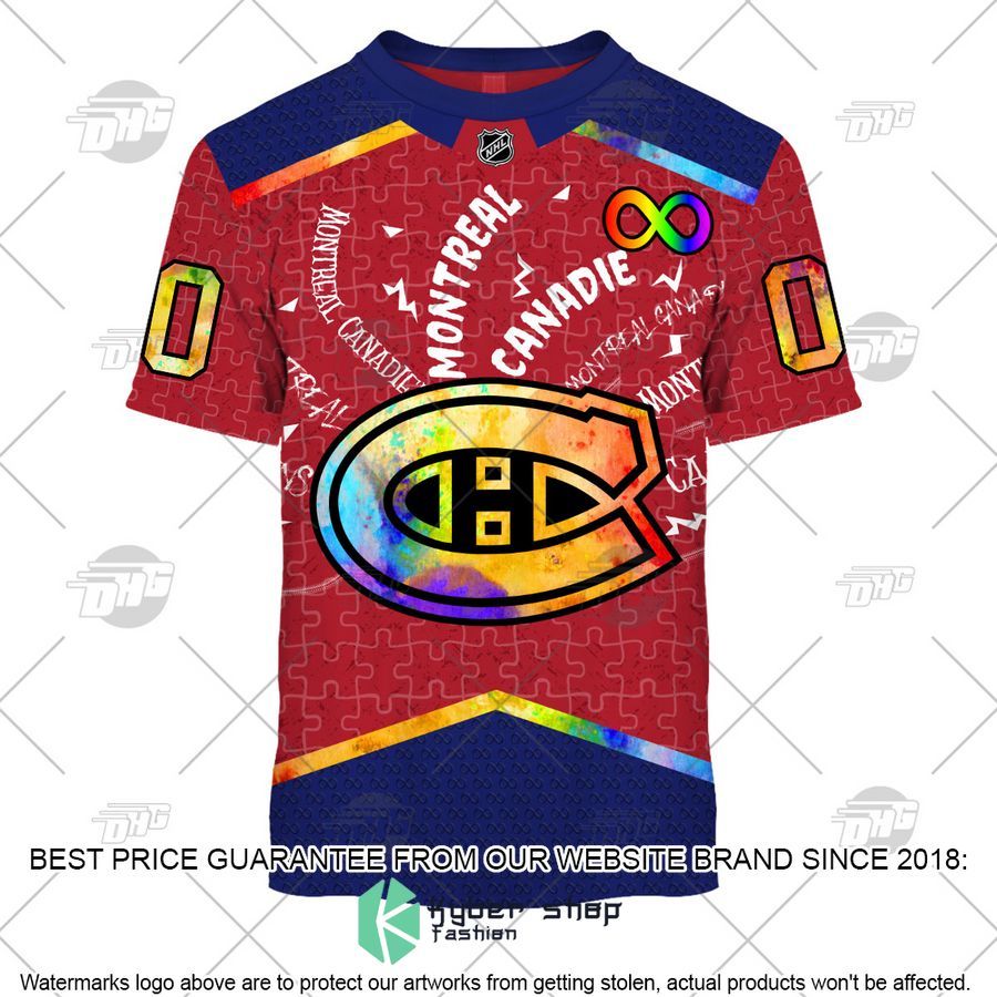Personalized NHL Montreal Canadiens Autism 3D Shirt, Hoodie 4 Personalized NHL Montreal Canadiens Autism 3D Shirt, Hoodie word3