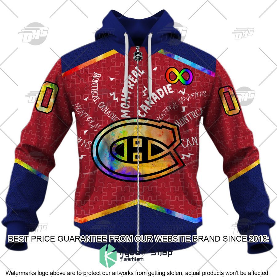 Personalized NHL Montreal Canadiens Autism 3D Shirt, Hoodie 6 Personalized NHL Montreal Canadiens Autism 3D Shirt, Hoodie word3