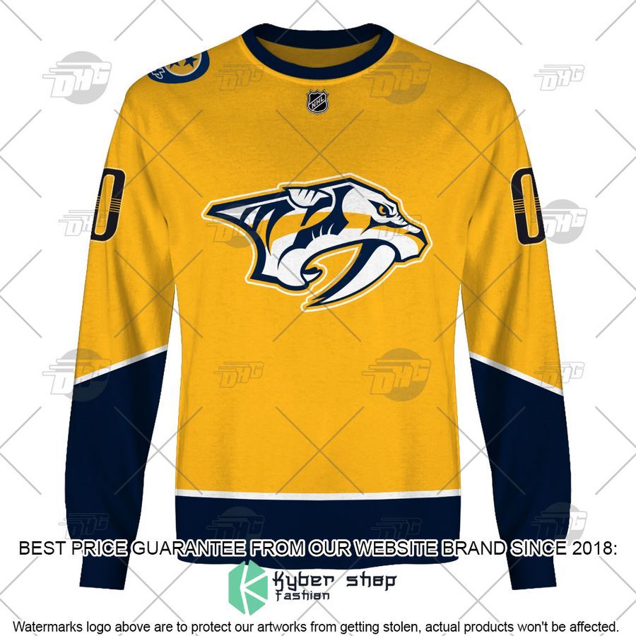 Personalized NHL Nashville Predators 2022 Gold Home Primegreen Pro 3D Shirt, Hoodie 5 Personalized NHL Nashville Predators 2022 Gold Home Primegreen Pro 3D Shirt, Hoodie word3
