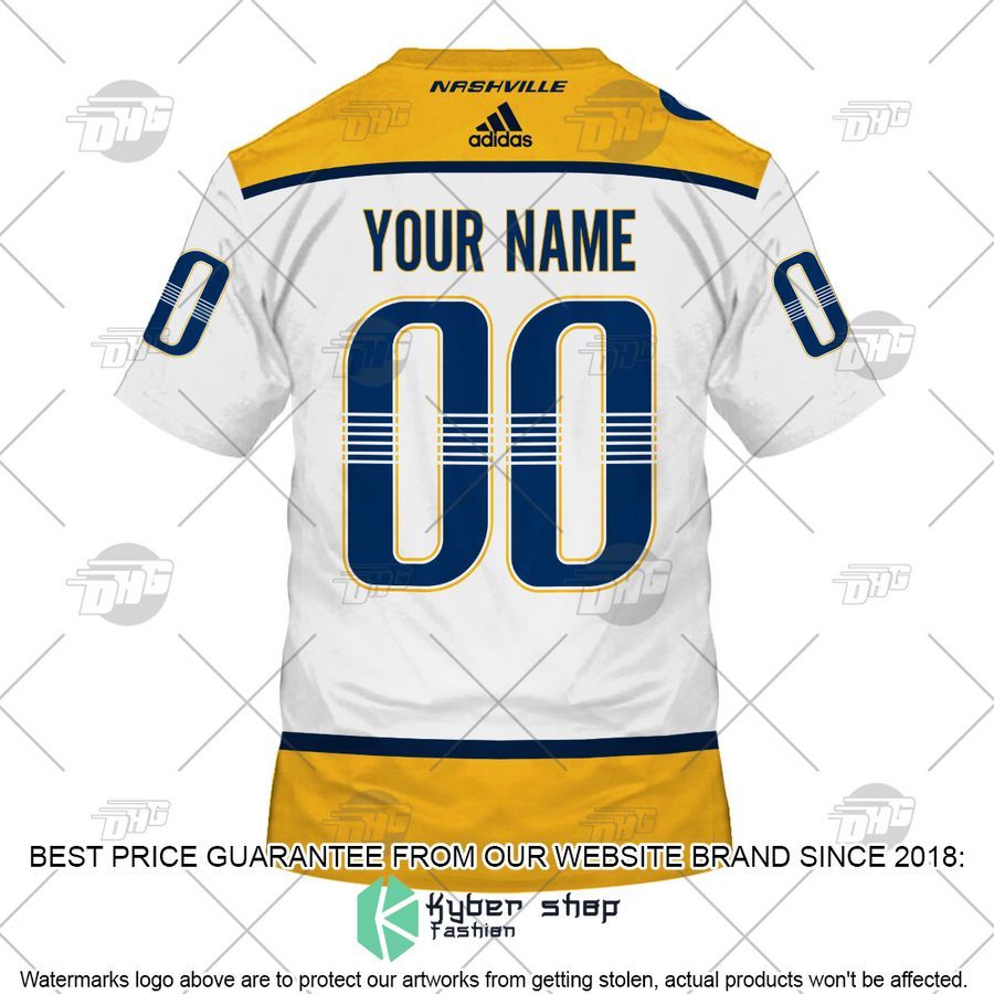 Personalized NHL Nashville Predators 2022 White Away 3D Shirt, Hoodie 8 Personalized NHL Nashville Predators 2022 White Away 3D Shirt, Hoodie word3