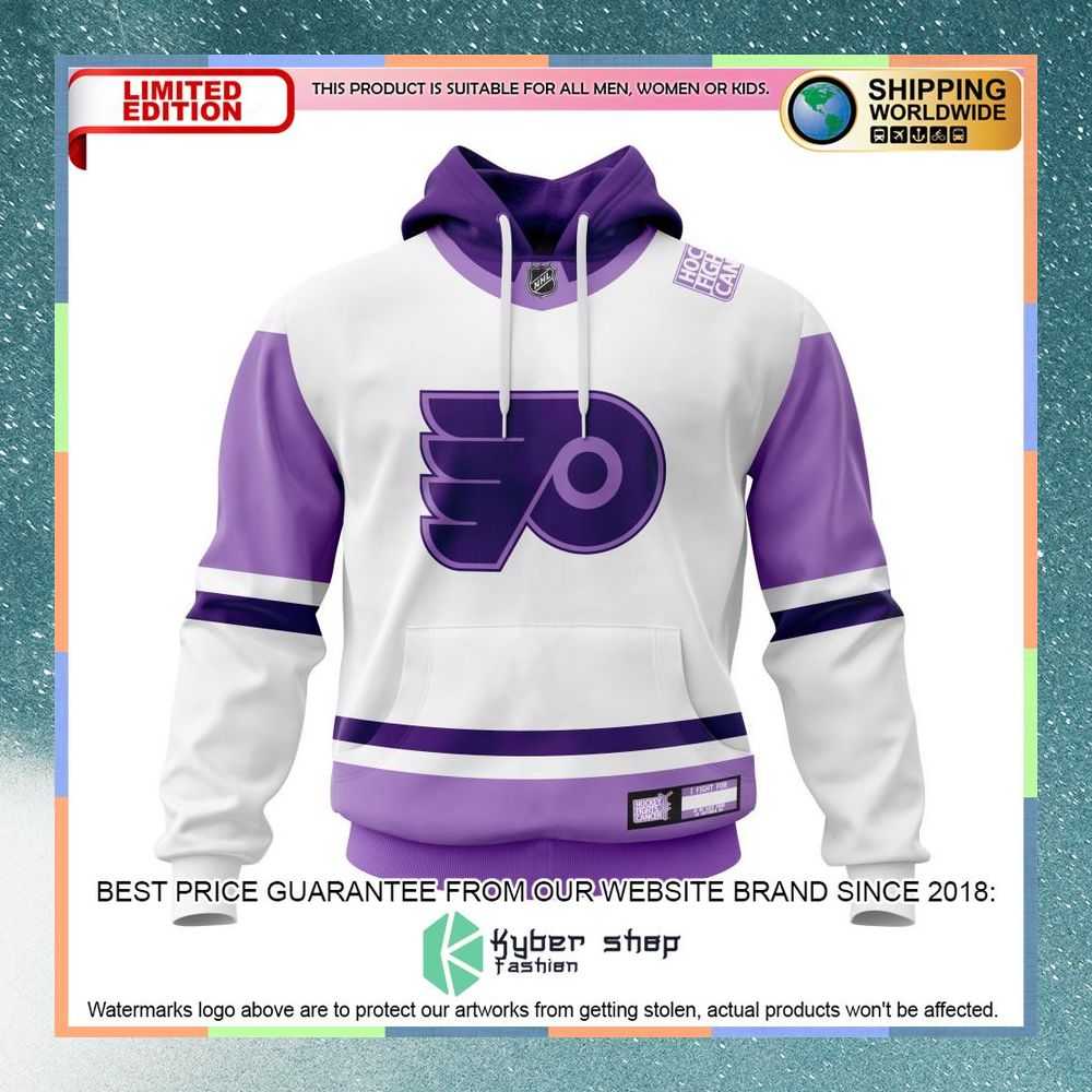 Personalized NHL Philadelphia Flyers 2021 Fights Cancer Shirt, Hoodie
