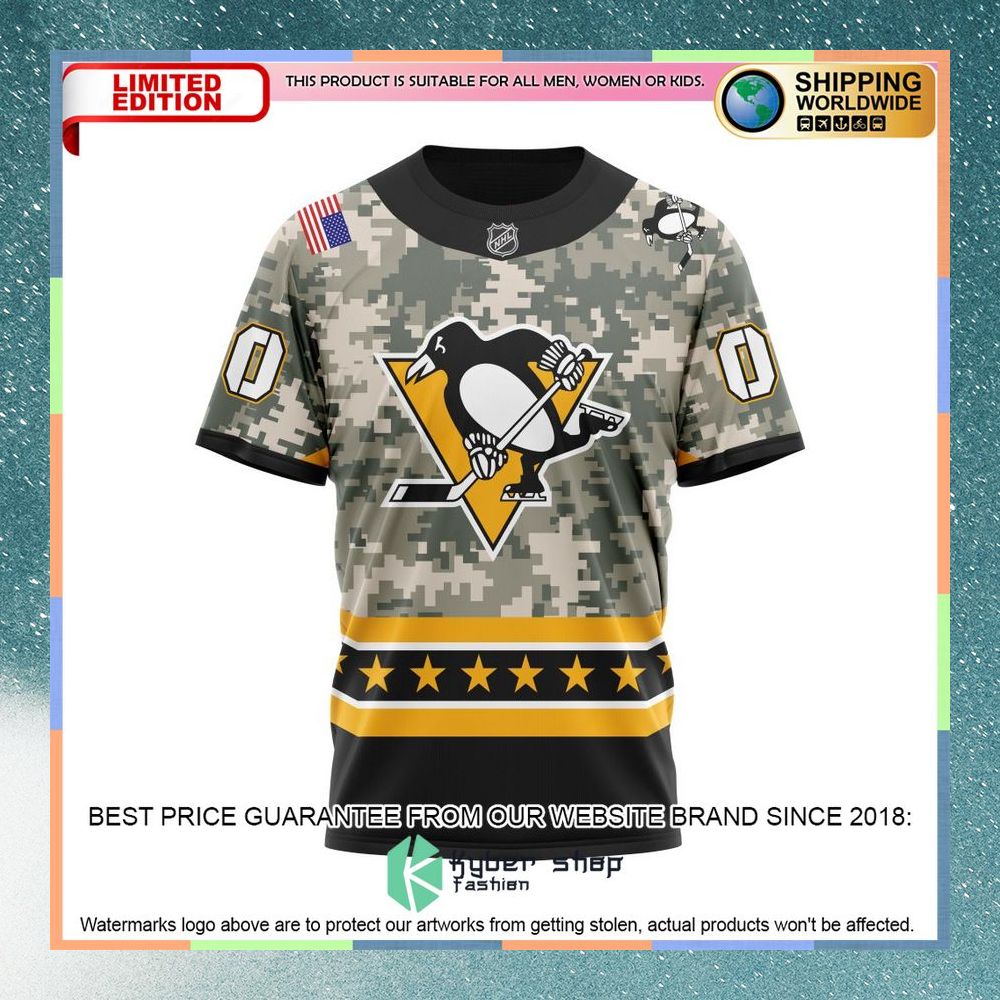 Personalized NHL Pittsburgh Penguins Honor Military Camo Shirt, Hoodie 8 Personalized NHL Pittsburgh Penguins Honor Military Camo Shirt, Hoodie word3