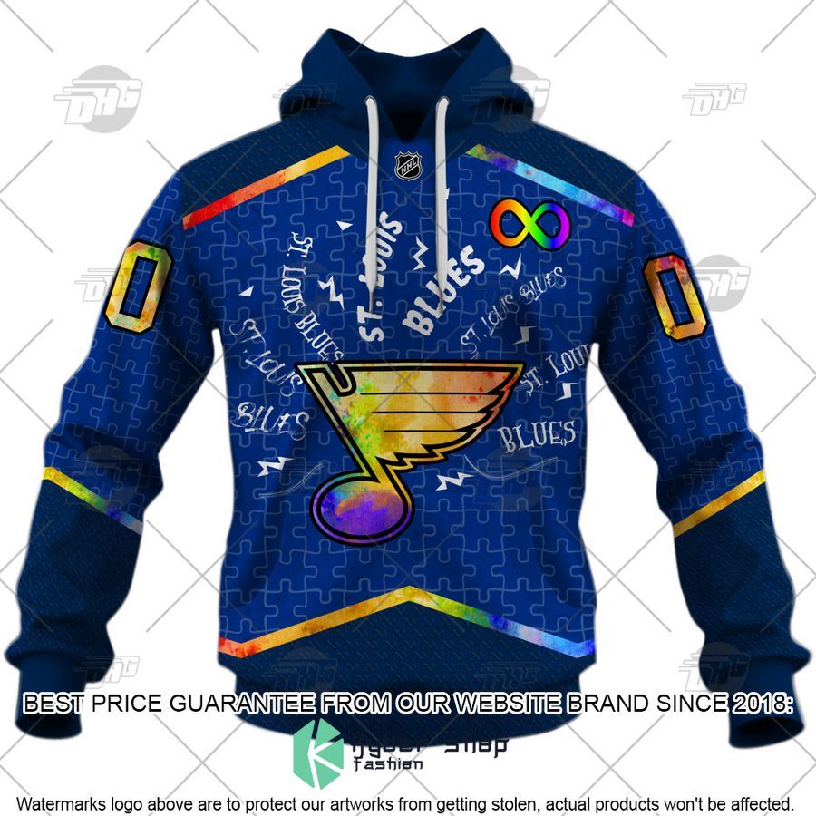 Personalized NHL St. Louis Blues Autism 3D Shirt, Hoodie 3 Personalized NHL St. Louis Blues Autism 3D Shirt, Hoodie word2