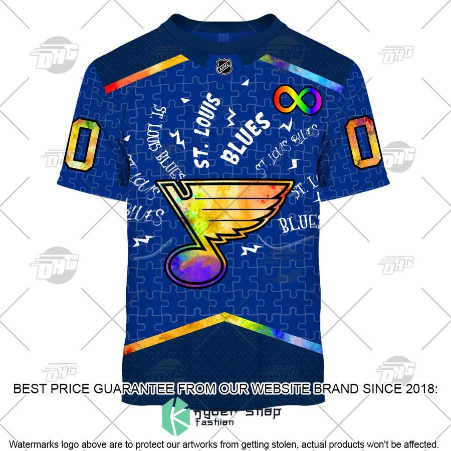 Personalized NHL St. Louis Blues Autism 3D Shirt, Hoodie 4 Personalized NHL St. Louis Blues Autism 3D Shirt, Hoodie word2