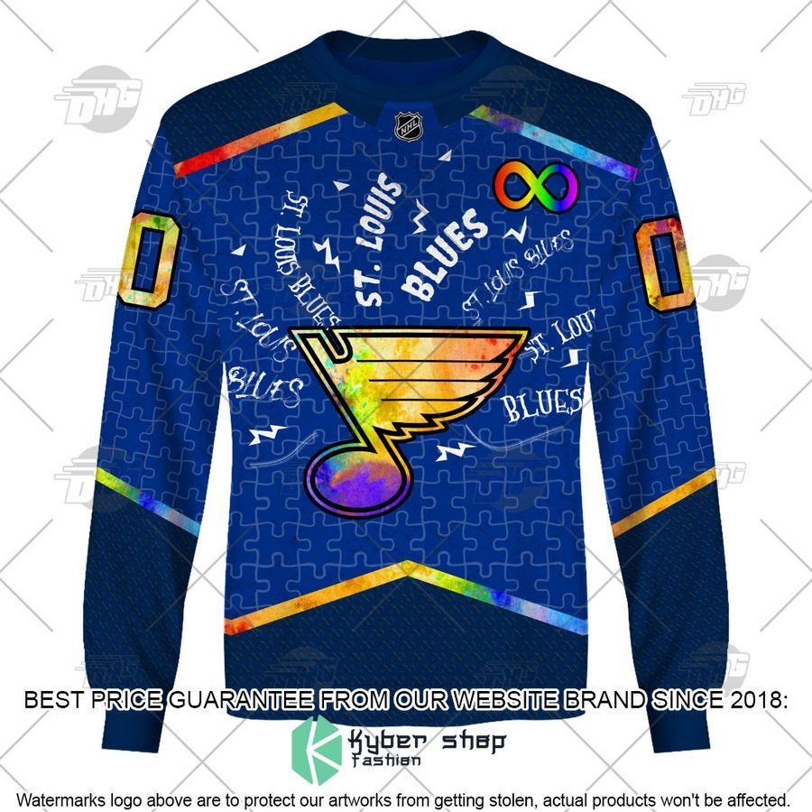 Personalized NHL St. Louis Blues Autism 3D Shirt, Hoodie 5 Personalized NHL St. Louis Blues Autism 3D Shirt, Hoodie word2