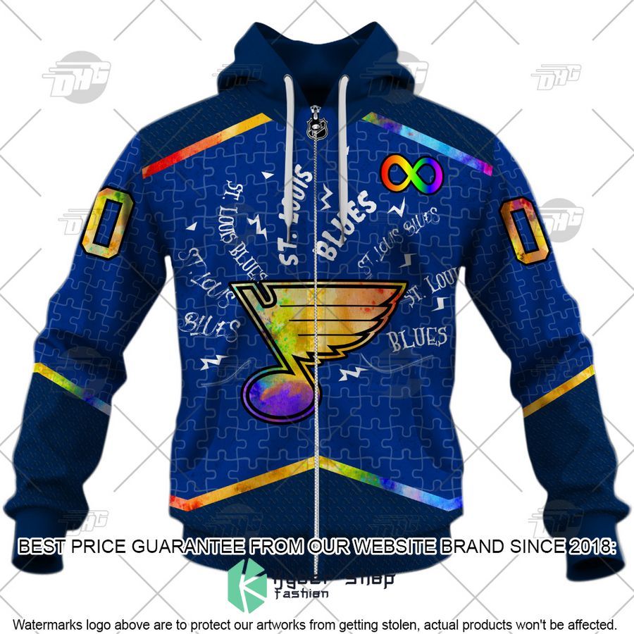 Personalized NHL St. Louis Blues Autism 3D Shirt, Hoodie 6 Personalized NHL St. Louis Blues Autism 3D Shirt, Hoodie word2