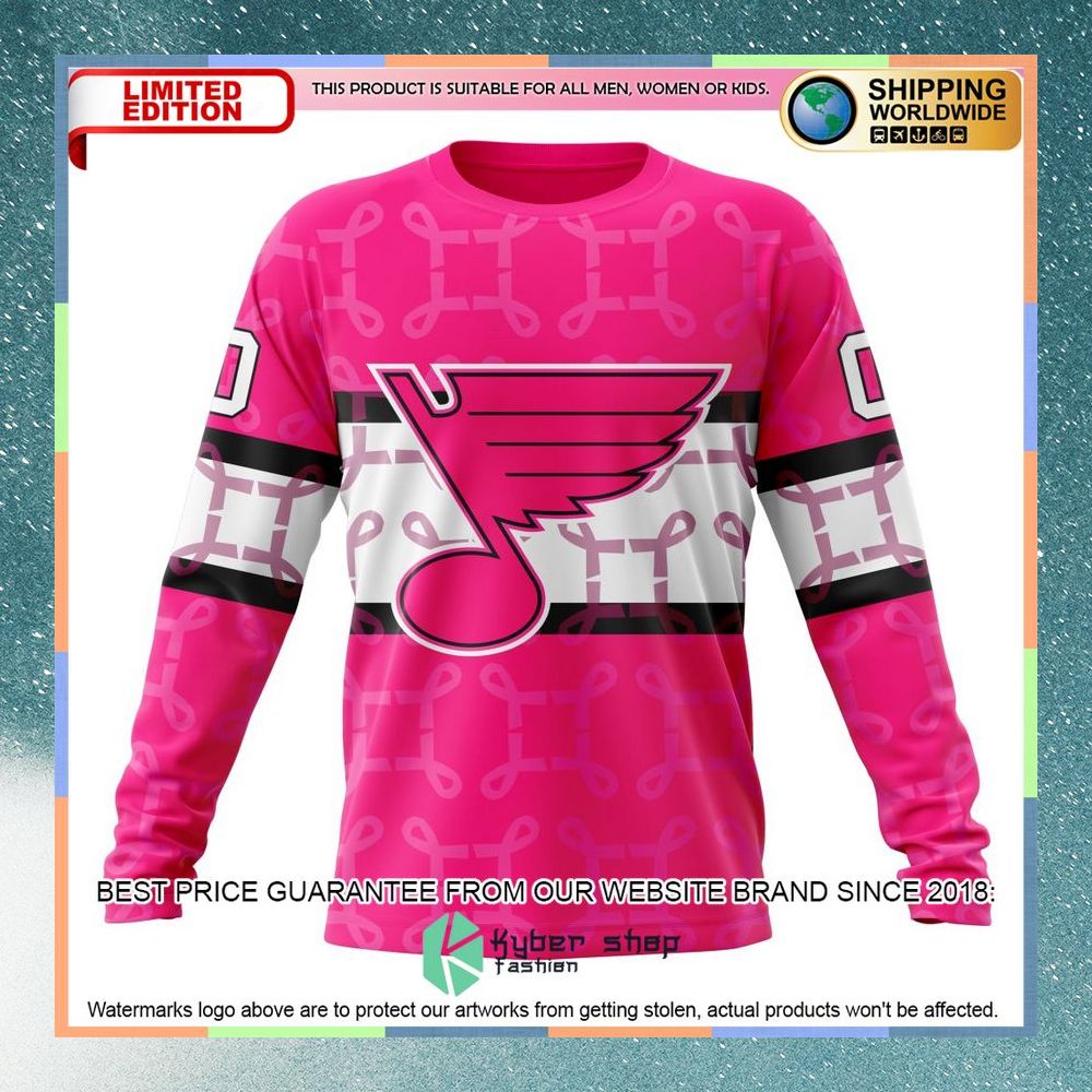 Personalized NHL St. Louis Blues Breast Cancer Shirt, Hoodie 6 Personalized NHL St. Louis Blues Breast Cancer Shirt, Hoodie word2