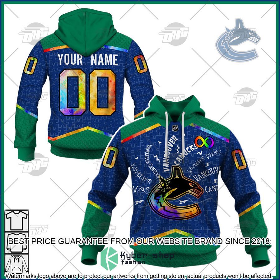 Personalized NHL Vancouver Canucks Autism 3D Shirt, Hoodie