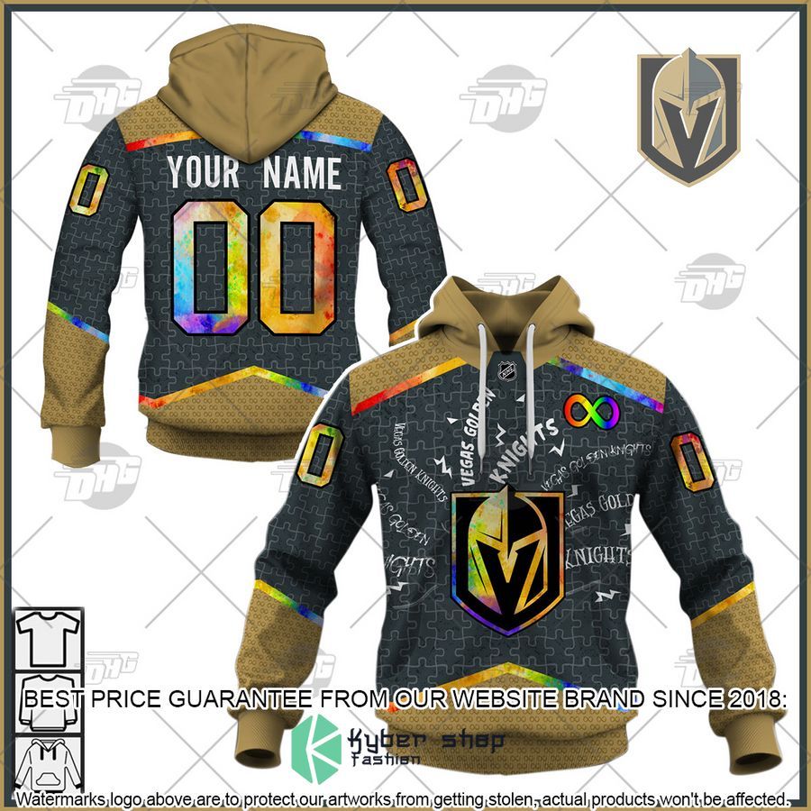 Personalized NHL Vegas Golden Knights Autism 3D Shirt, Hoodie