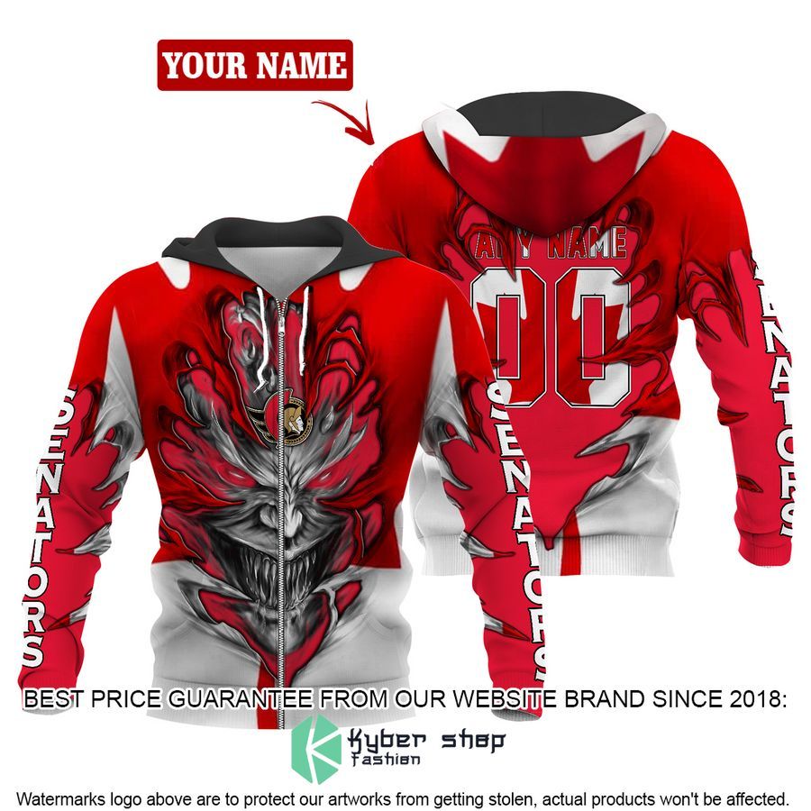 Personalized Ottawa Senators Demon 3D Hoodie