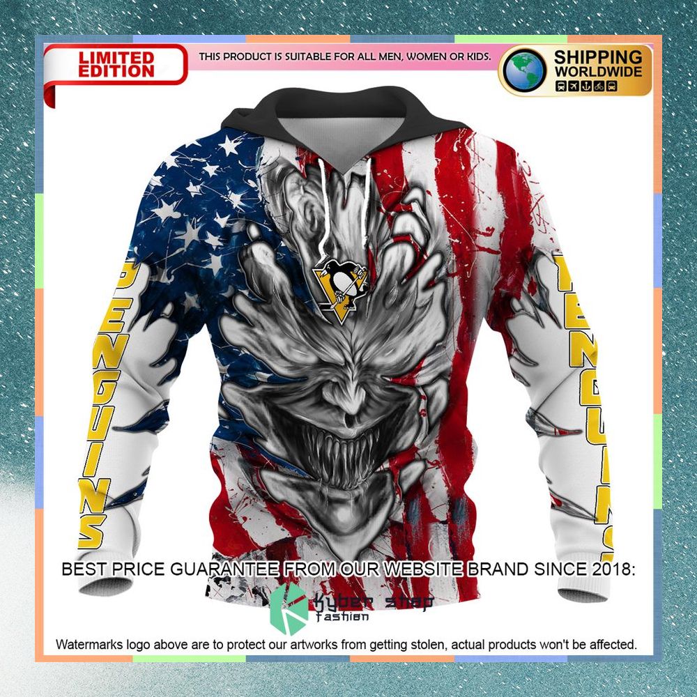 Personalized Pittsburgh Penguins Demon US Flag 3D Hoodie 5 Personalized Pittsburgh Penguins Demon US Flag 3D Hoodie word2