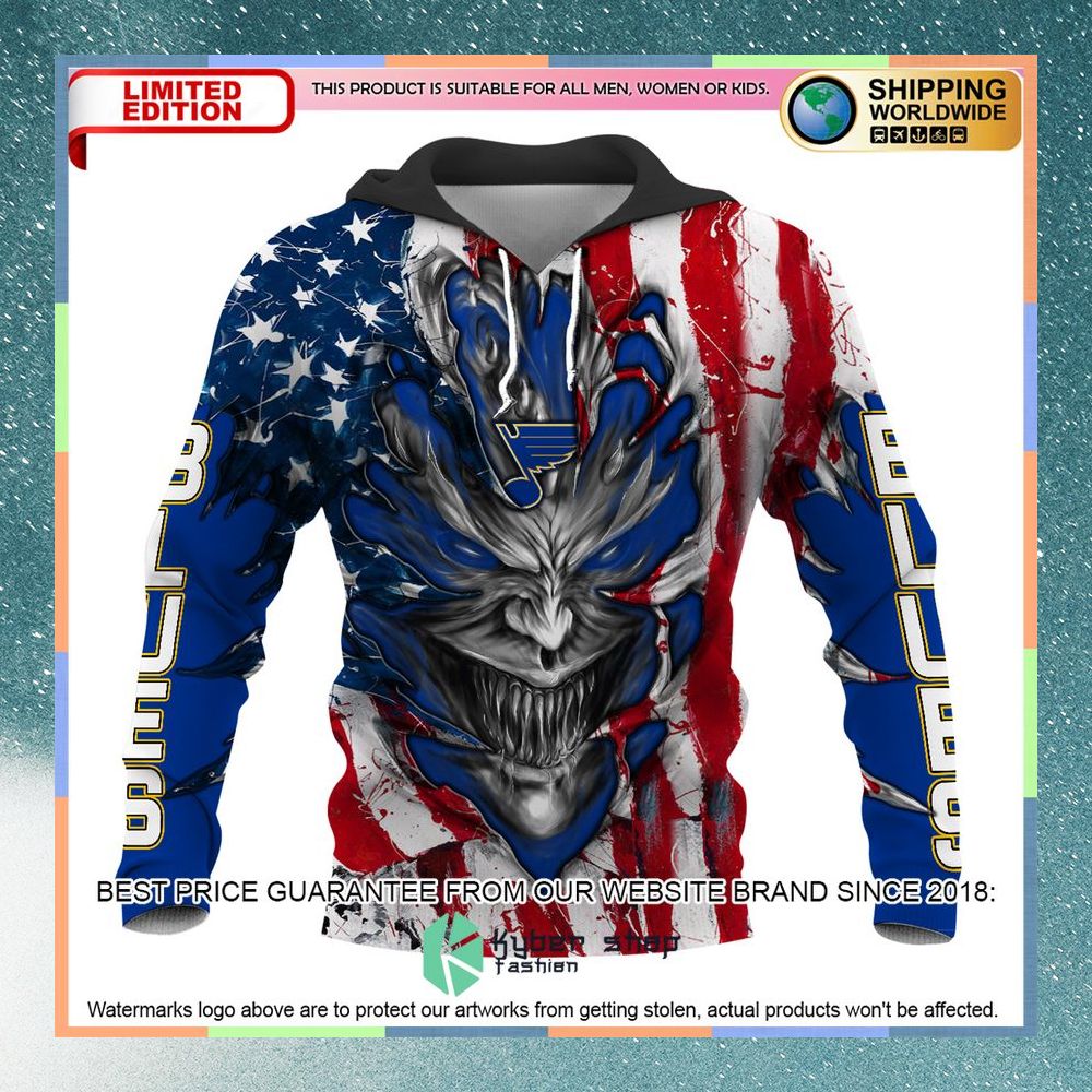 Personalized St Louis Blues Demon US Flag 3D Hoodie 5 Personalized St Louis Blues Demon US Flag 3D Hoodie word3