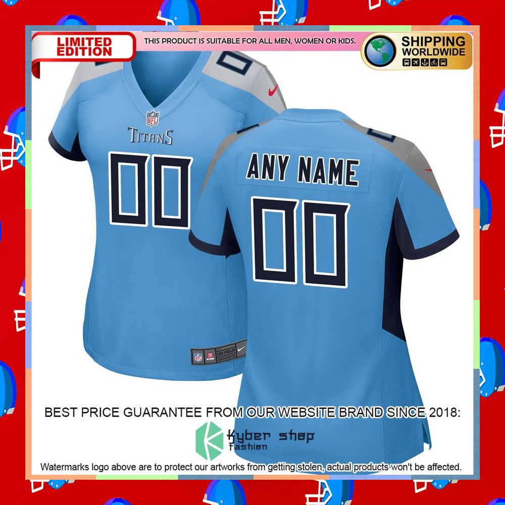 Personalized Tennessee Titans Women's Alternate Light Blue Football Jersey 7 Personalized Tennessee Titans Women's Alternate Light Blue Football Jersey word1