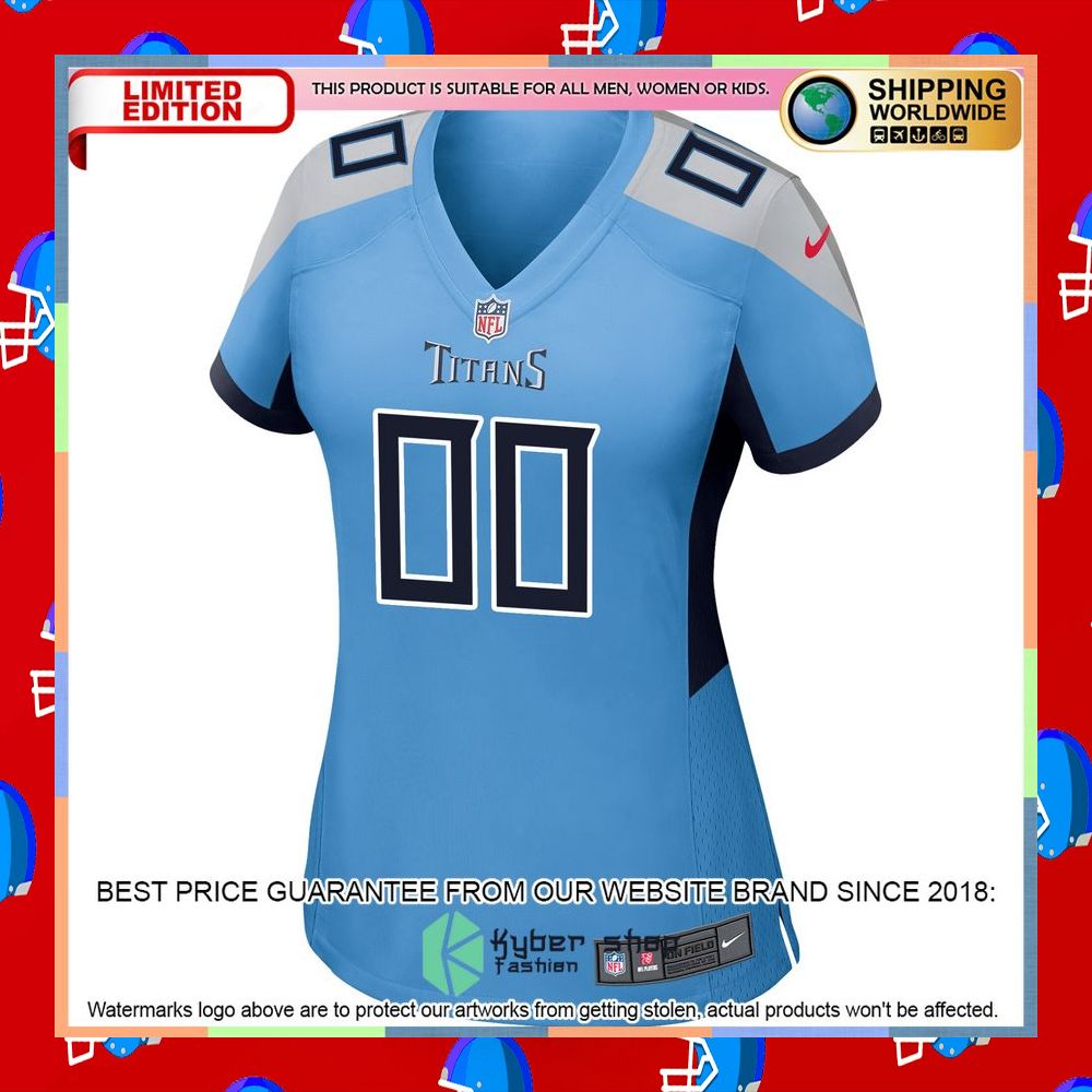 Personalized Tennessee Titans Women's Alternate Light Blue Football Jersey 8 Personalized Tennessee Titans Women's Alternate Light Blue Football Jersey word1