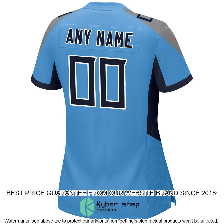 Personalized Tennessee Titans Women's Alternate Light Blue Football Jersey 3 Personalized Tennessee Titans Women's Alternate Light Blue Football Jersey word1